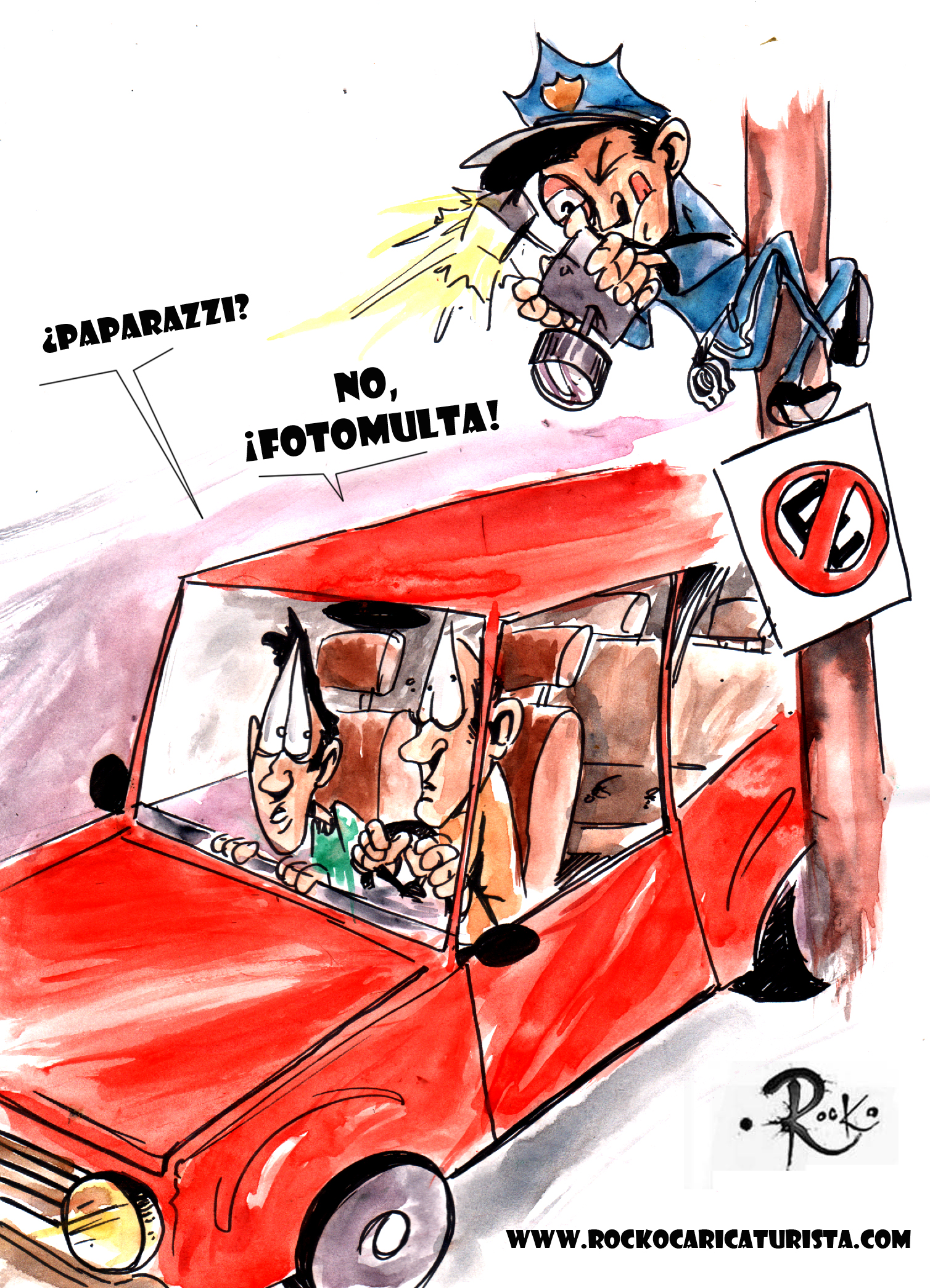 [Cartones] ¿Paparazzi? No, fotomulta / Rocko en LJA