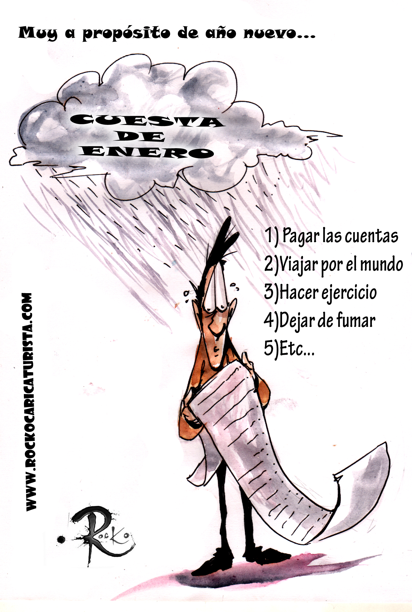 [Cartones] Propósitos de año nuevo / Rocko en LJA