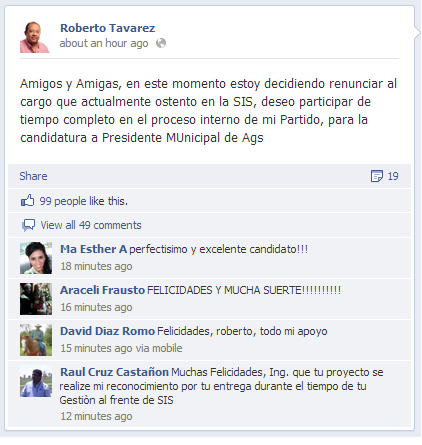 Renuncia Roberto Tavarez a la Secretaría de Integración Social