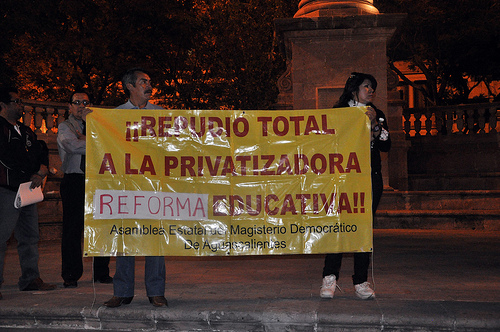 Protesta de profesores contra Reforma Educativa