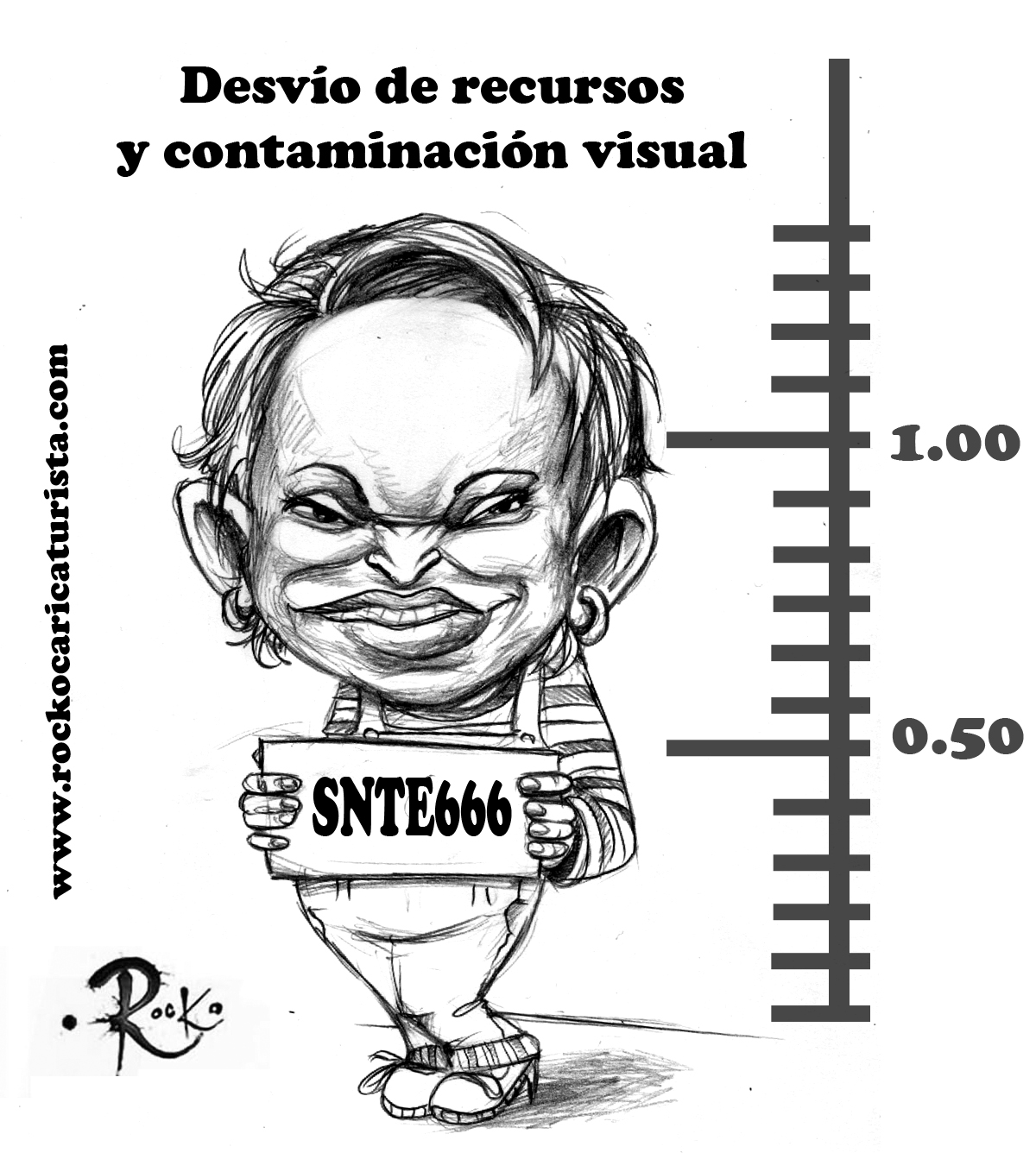 [Cartón] Elba Esther Gordillo: detenida por desvío de recursos y contaminación visual