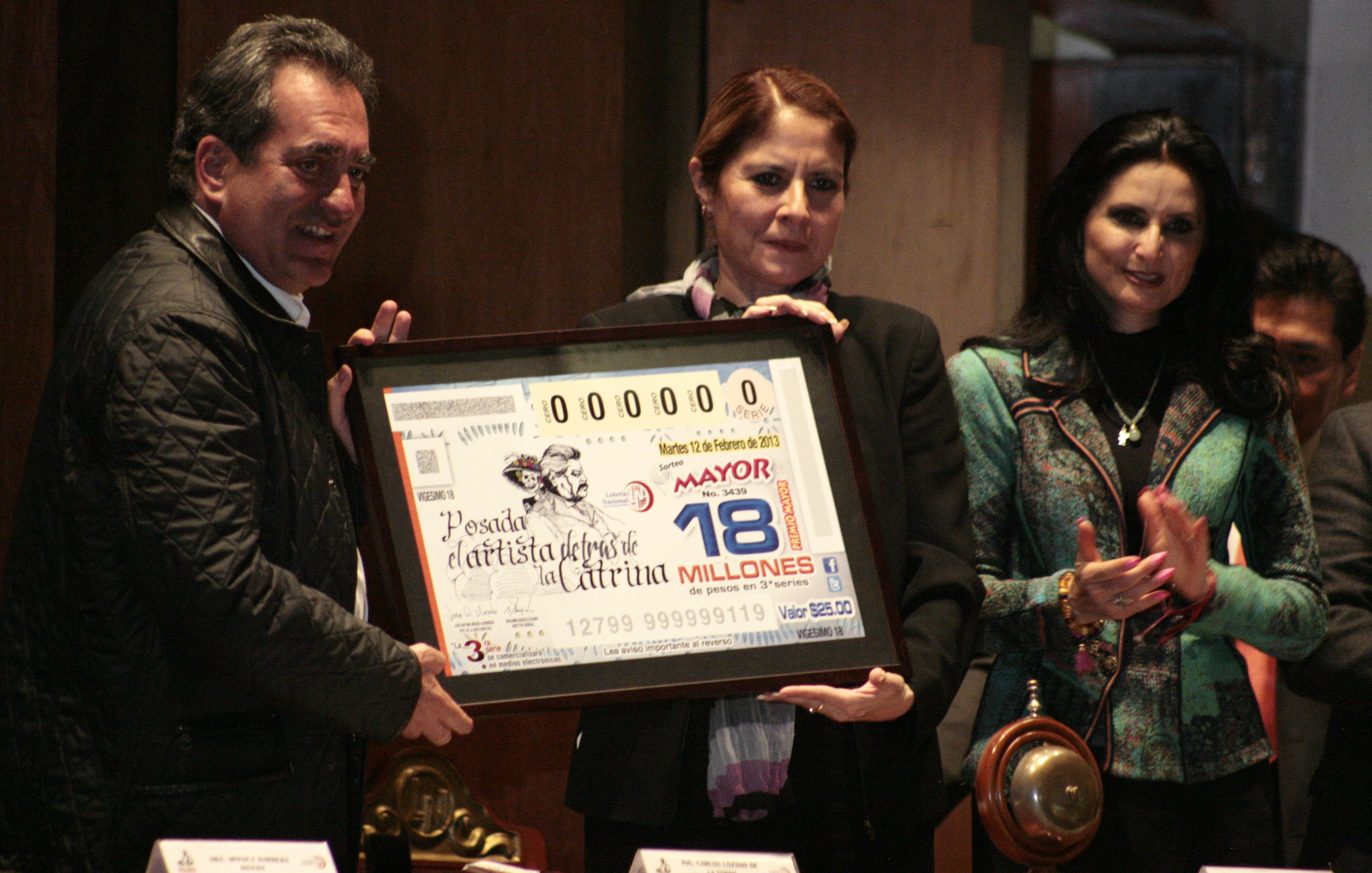 Sorteo de Lotería Nacional con el billete en honor a José Guadalupe Posada