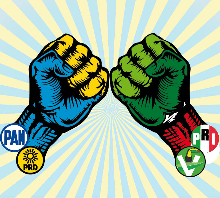 PAN y PRD marcharán juntos; el Panal decidió quedarse fuera