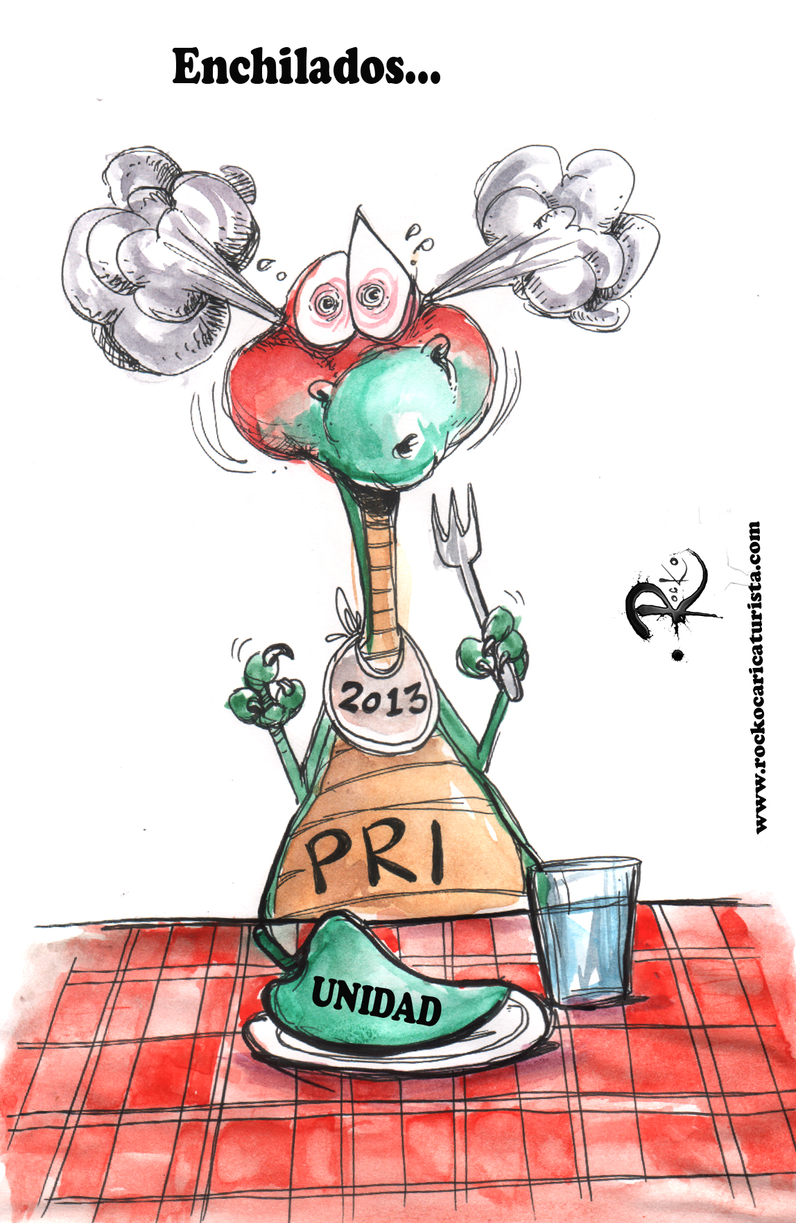 {Cartón} Candidatura en el PRI: Enchilados / Rocko en LJA
