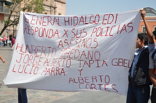 Protestan por impunidad de policía de Jesús María