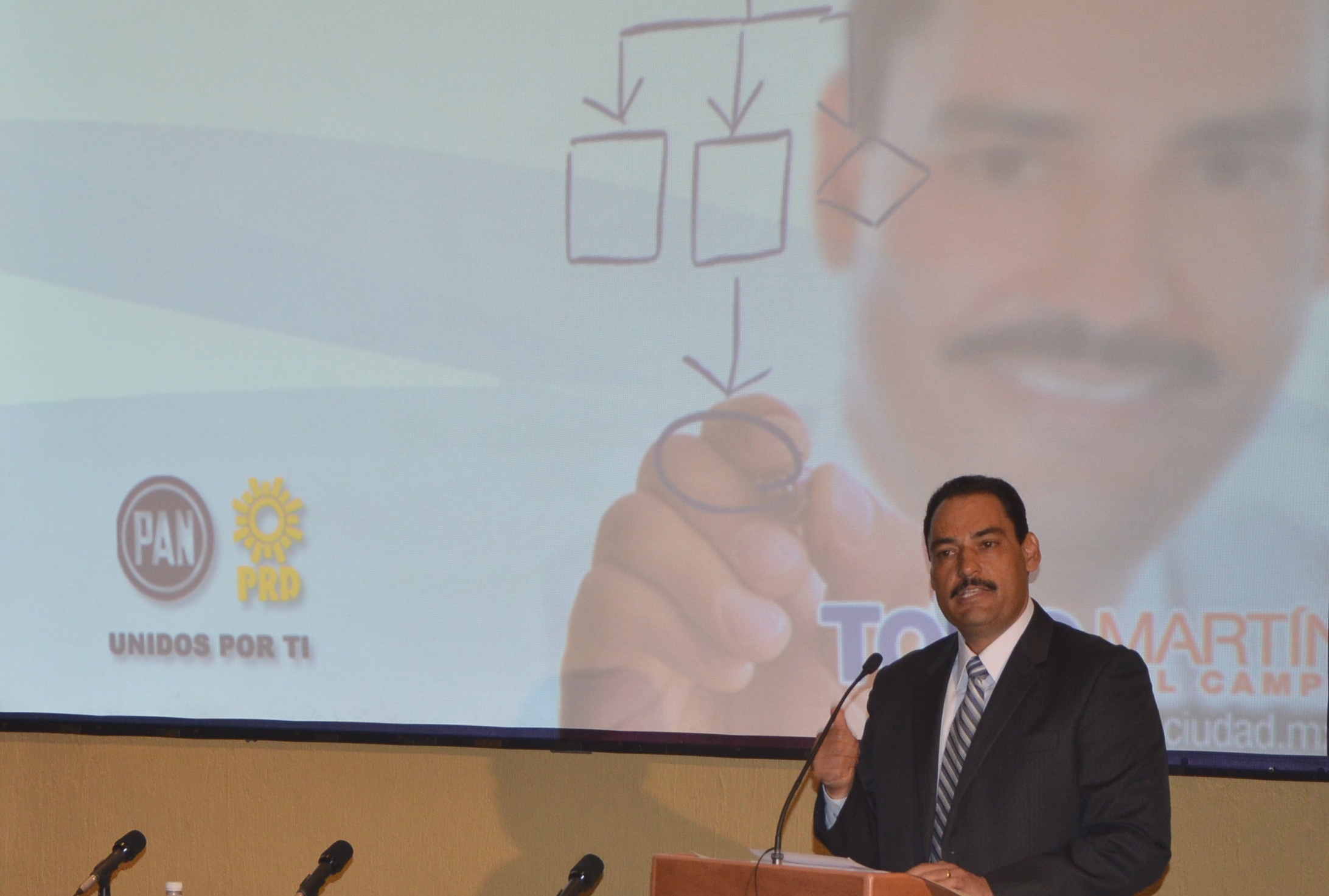 Candidato del PAN-PRD en el panel de Participación Ciudadana Responsable y Activa