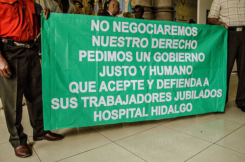 “Ayúdenos a salir del atolladero”, piden  jubilados del Hospital Hidalgo