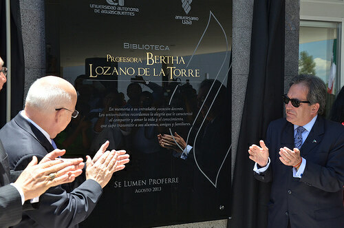 UAA nombra biblioteca del Bachillerato Oriente como Profesora Bertha Lozano de la Torre