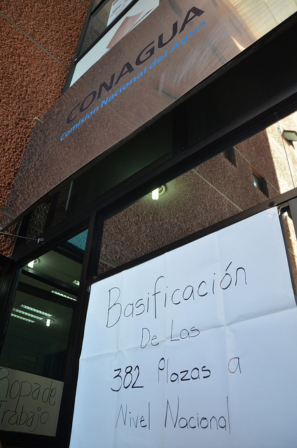 Personal de Conagua toma instalaciones en exigencia de basificación