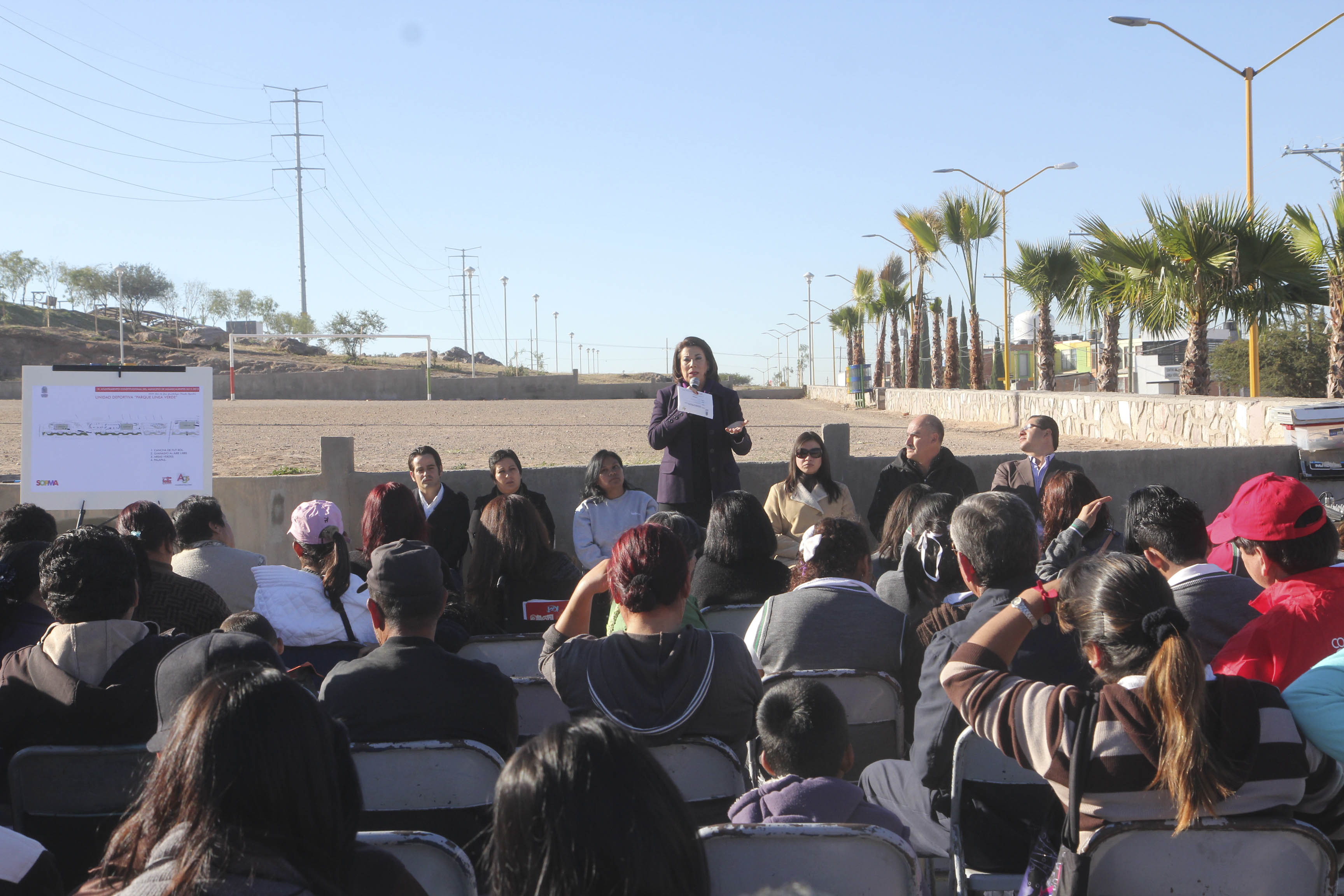 Con 6 millones de pesos de inicia la construcción de la Unidad Deportiva Línea Verde sector sur