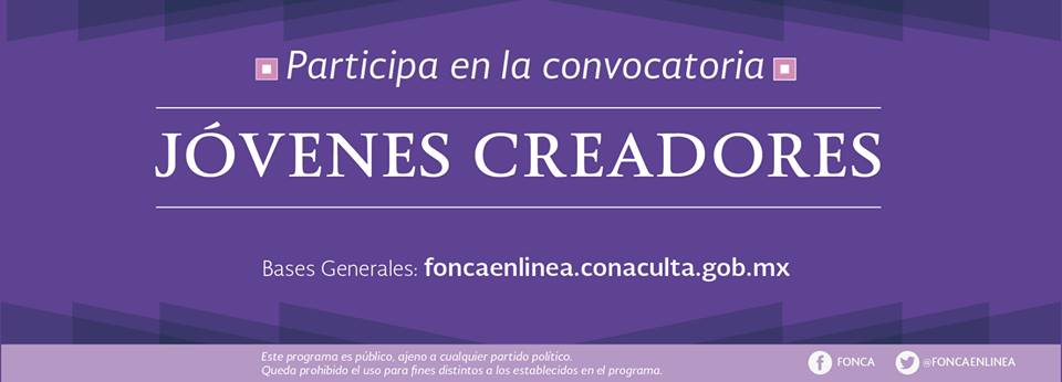 Abierta la convocatoria del Fonca para jóvenes creadores en todas las disciplinas