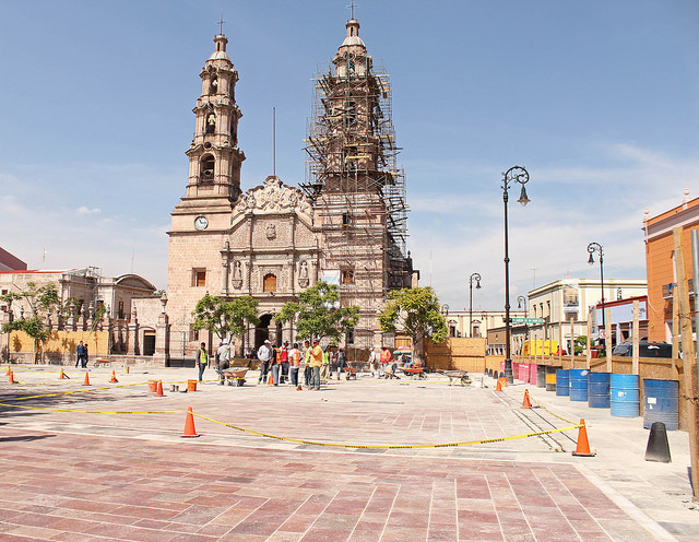 Insuficiente el avance de obras de remodelación en la Plaza de Armas