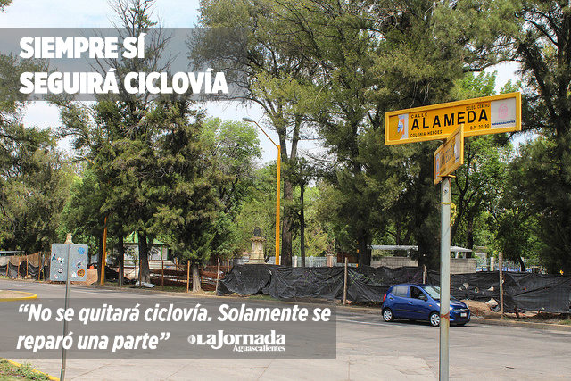 Asegura municipio que no destruye ciclovía de Alameda