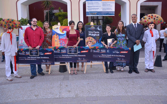Premian a ganadores de concurso de diseño del cartel de la Feria de los Chicahuales