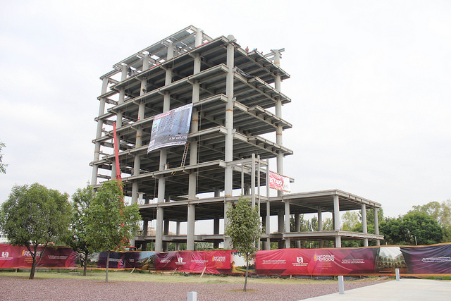 Torre académico-administrativa de la UAA registra 85 por ciento de avance