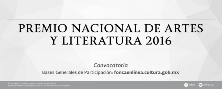 A unos días de concluir la presentación de postulaciones al Premio Nacional de Artes y Literatura 2016