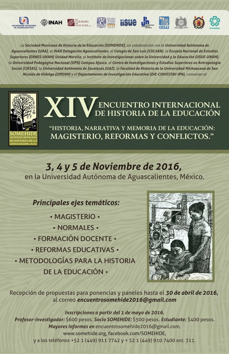 UAA será sede del XIV encuentro internacional de Historia de la Educación