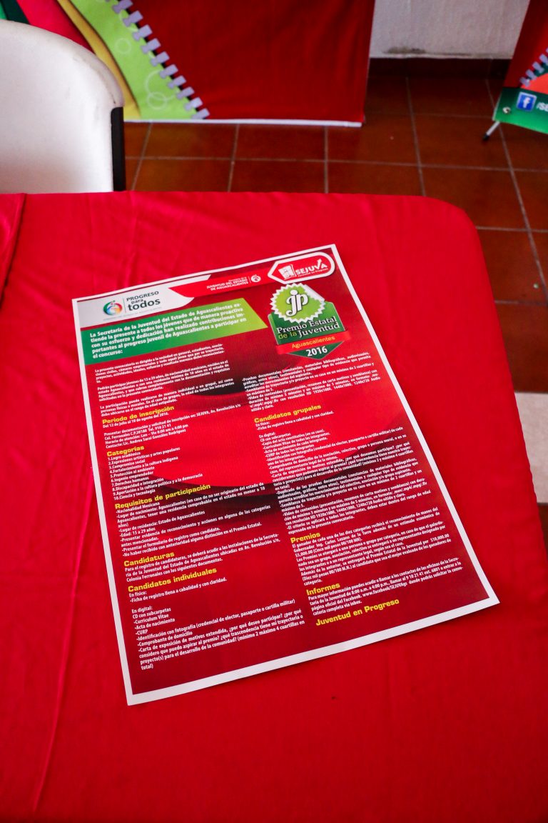 Se extiende convocatoria Premio Estatal de la Juventud 2016