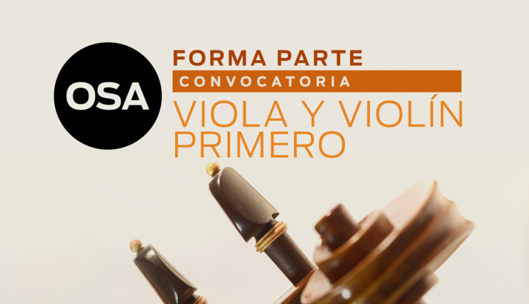 Abren convocatoria para la plaza de viola y una de violín en la OSA
