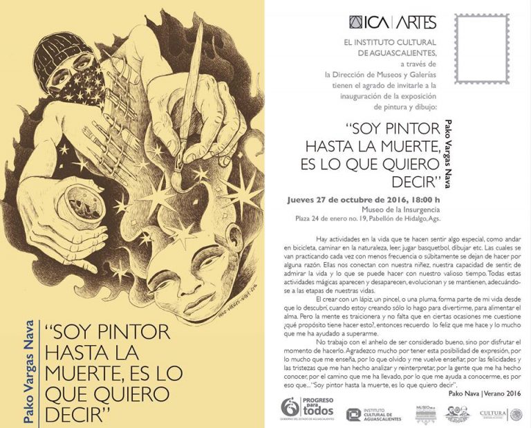 Exposición Soy pintor hasta la muerte, es lo que quiero decir, en el Museo de la Insurgencia