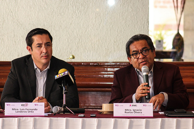 Se reúnen IEE e INE rumbo al proceso electoral federal y local 2017-2018