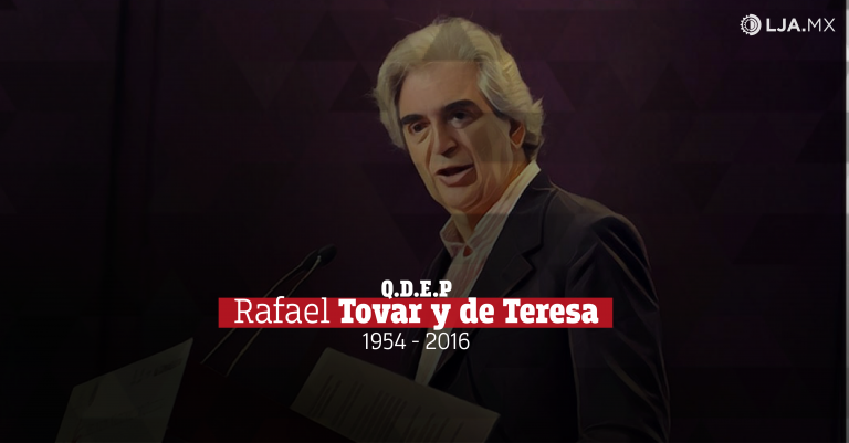 Realizarán homenaje a Rafael Tovar y de Teresa