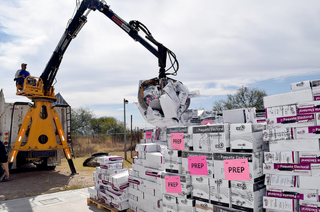 Ha empezado la destrucción del material utilizado para Proceso Electoral 2015-2016