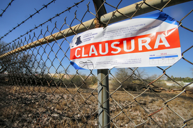 Clausuran temporalmente construcción de Plaza Outlet