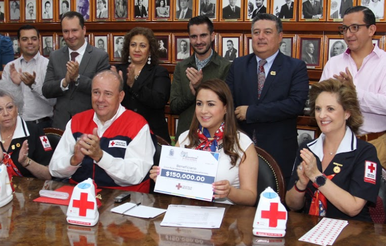 Municipio dona 150 mil pesos a la Cruz Roja Mexicana