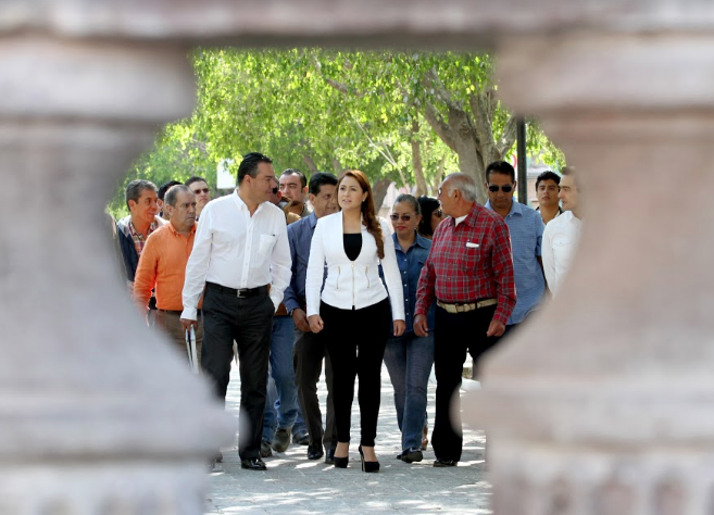 Realizan recorrido de supervisión por el Jardín de San Marcos