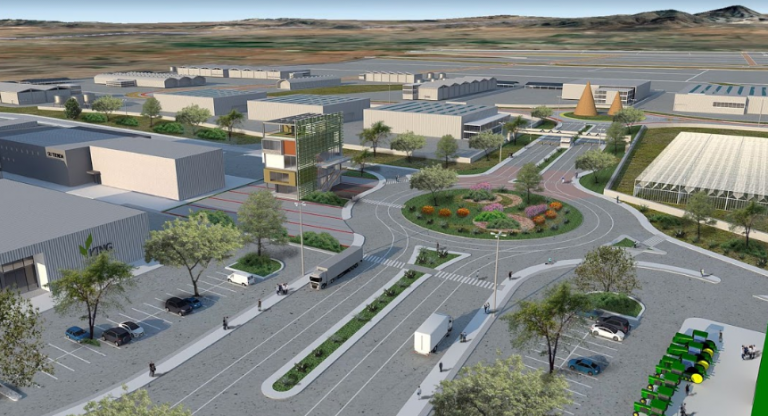 Presentan avance en la construcción del Agroparque Agros Uno