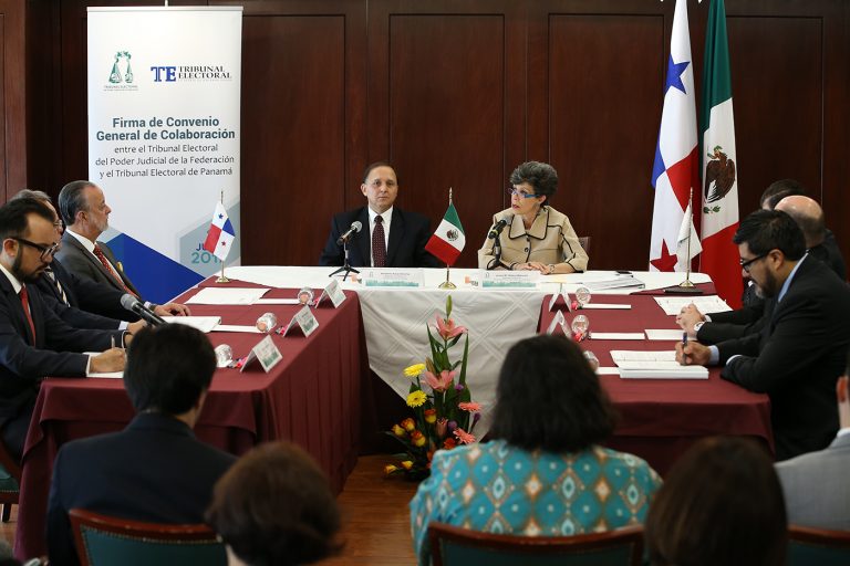 Firma del Convenio General de Colaboración entre el TEPJF y el Tribunal Electoral de Panamá
