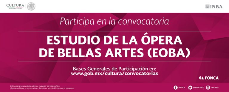 El INBA y el Fonca abren convocatoria para integrar el Estudio de la Ópera de Bellas Artes