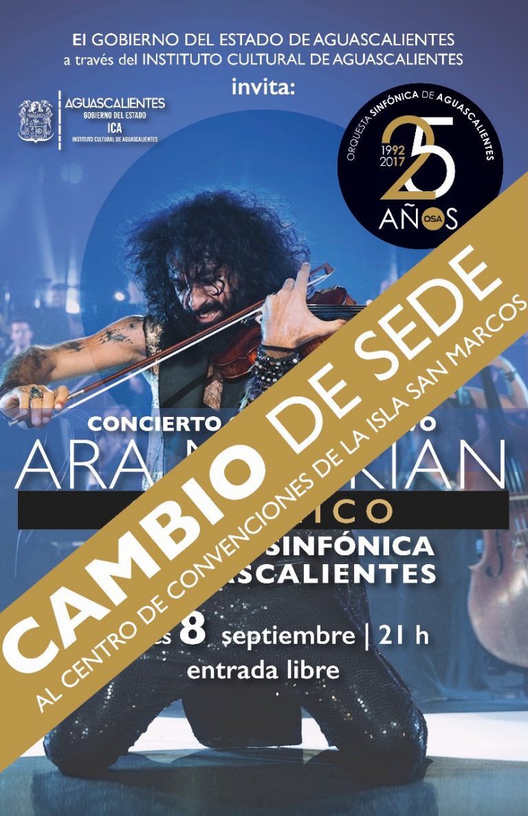 Cambia de sede el concierto de Ara Malikian y la OSA