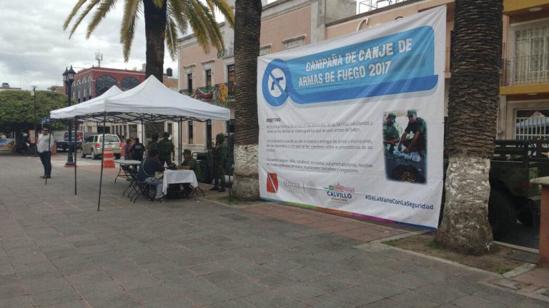 Continúa en Calvillo la campaña de Canje de Armas de Fuego 2017