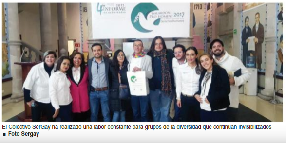 Recibe SerGay el galardón Pro Homine de la Cedha