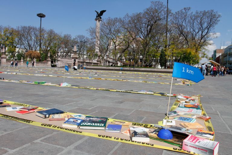 En Aguascalientes se reunieron 3 mil libros en Kilómetro del Libro 2018