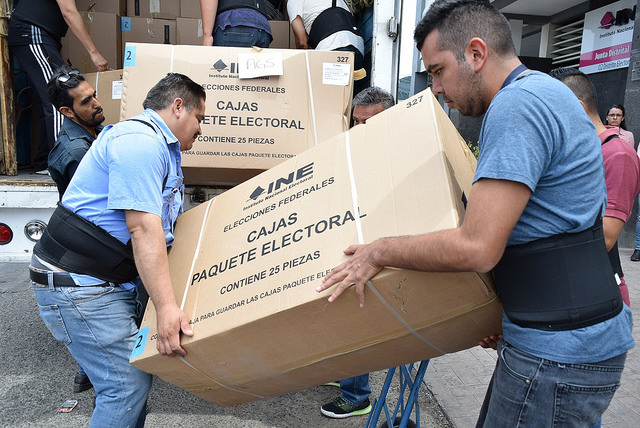 Recibe INE en Aguascalientes primera parte de material electoral para comicios del 1 de julio