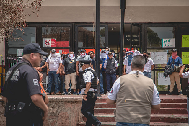 Encapuchados tomaron el edificio de la CTM en Aguascalientes