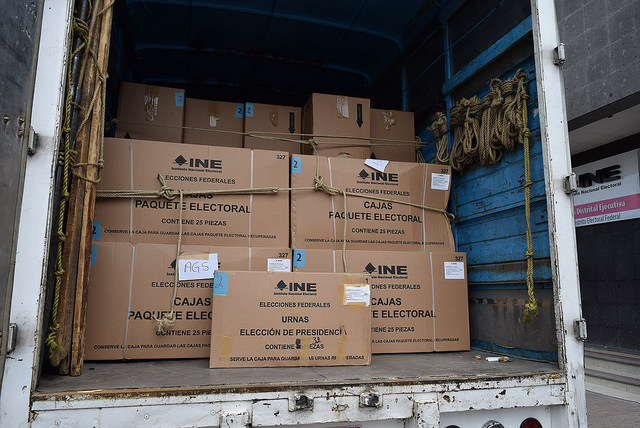 Operativo especial de vigilancia del material electoral en Aguascalientes