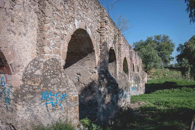 Saca las manos municipio de rehabilitación del Puente de San Ignacio de Aguascalientes