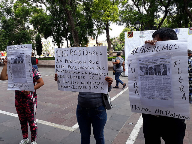 Amenazan con huelga de hambre comerciantes a la alcaldesa de Aguascalientes