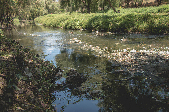 Aguas negras se filtran a los mantos acuíferos a través del río San Pedro en Aguascalientes