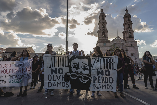 No olvidamos, no perdonamos; marcha por la justicia, en Aguascalientes