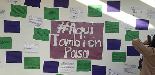 Estudiantes de Aguascalientes se manifiestan en contra del acoso en el CIDE Región Centro