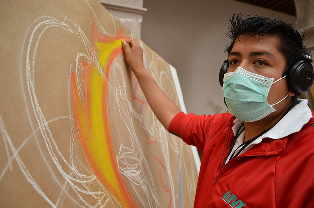 Inauguran mural que realizan alumnas y alumnos de artes visuales en Aguascalientes