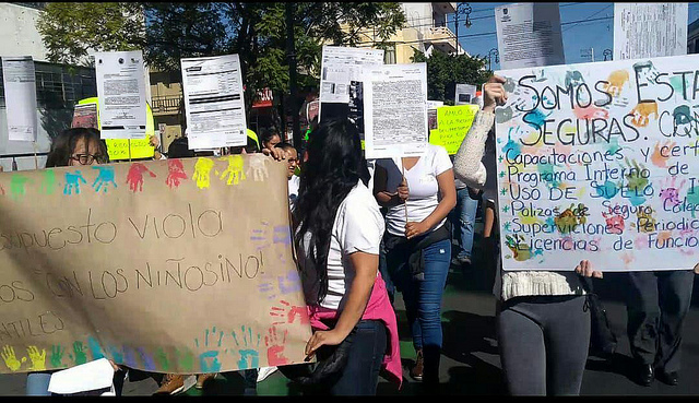 Se manifiestan en Aguascalientes, contra recorte presupuestal a estancias infantiles Sedesol