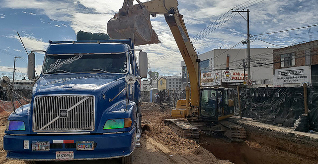 Continúan las obras de construcción del paso a desnivel de San Ignacio, en Aguascalientes