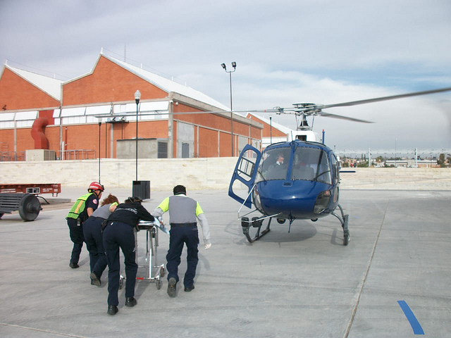 HGZ 1 y 2 del IMSS Aguascalientes habilitaron zona de aterrizaje para el Helicóptero Halcón Uno