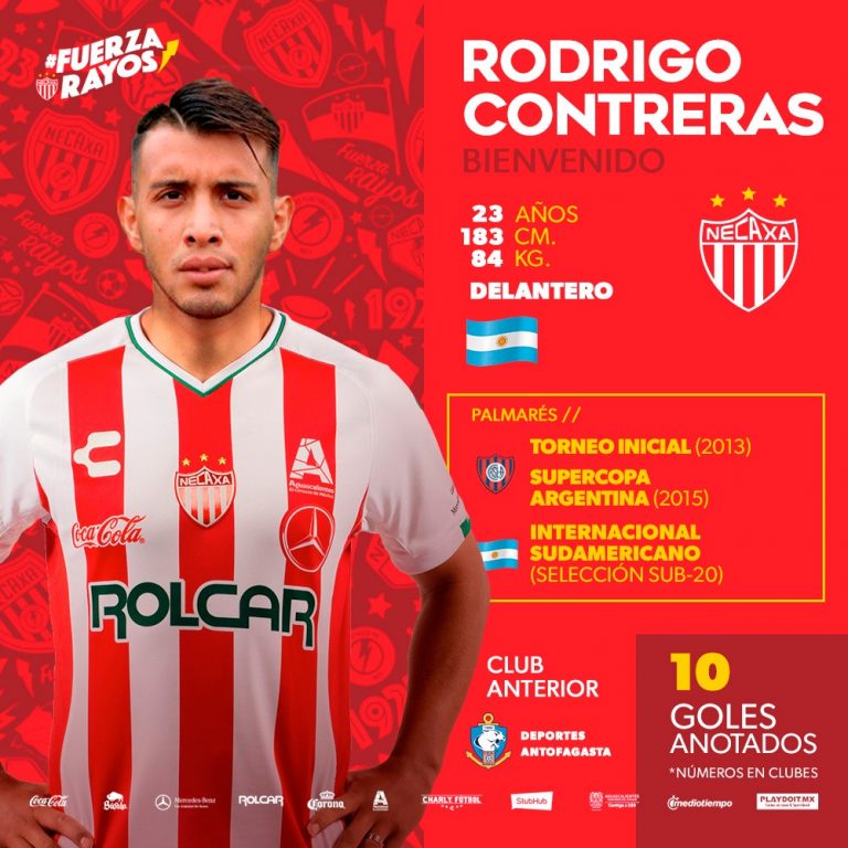 Rayos del Necaxa, en Aguascalientes, suman a Rodrigo Contreras como refuerzo